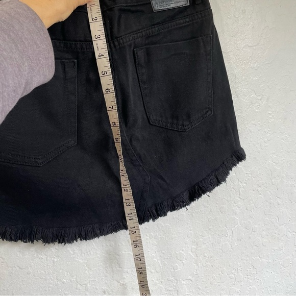 ONE X ONE TEASPOON JUNKYARD LOW RISE BLACK DENIM MINI SKIRT SIZE 27 - Picture 8 of 11